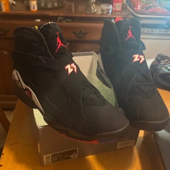 Jordan Black Shoe Box with Red and White Accents - Picture 1 of 7